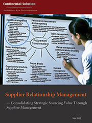Supplier Relationship Management - Consolidating Strategic Sourcing Value Through Supplier Management